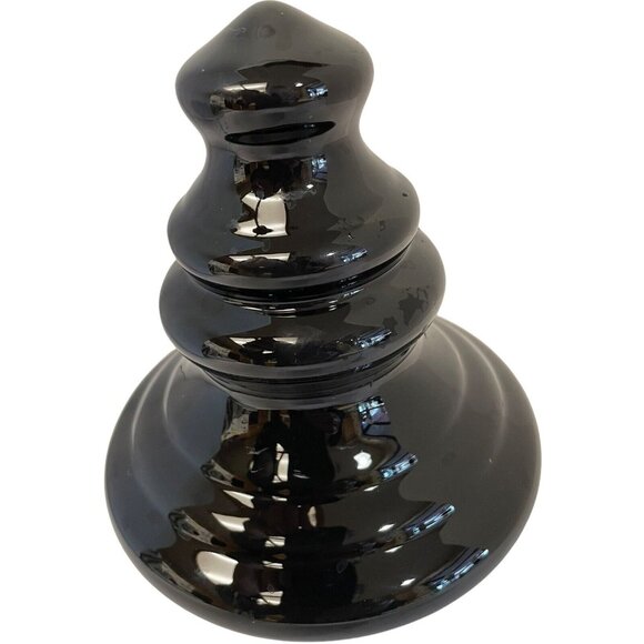 Gates Ware Black White Ceramic Lidded Jar Vase 13" x 7" - Picture 5 of 7